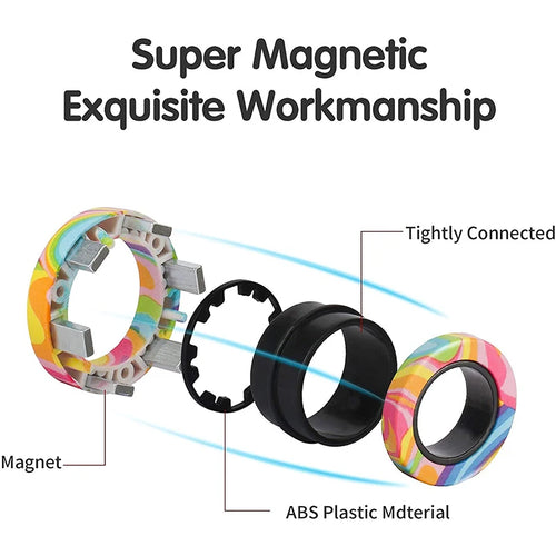  Magnetic Fidget Rings Toy Set 3PCS for All Ages cashymart