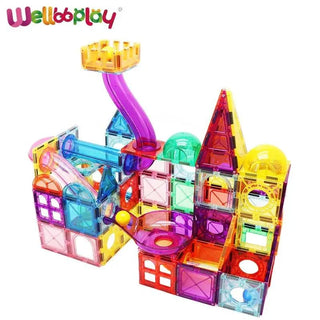  Magnetic Marble Run Building Blocks cashymart