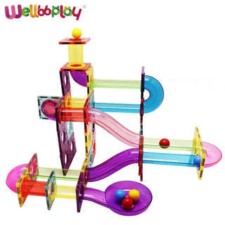  Magnetic Marble Run Building Blocks cashymart