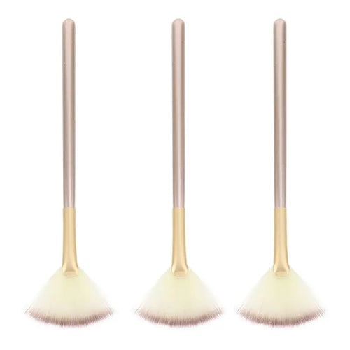  Makeup Brushes Kit 3Pcs Fan Highlight Blush cashymart