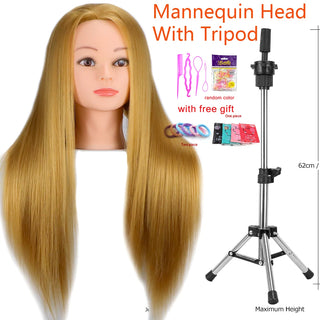  Mannequin Head With Synthetic Hair For Styling cashymart