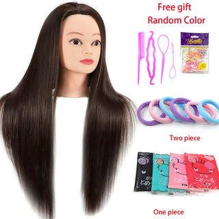  Mannequin Head With Synthetic Hair For Styling cashymart