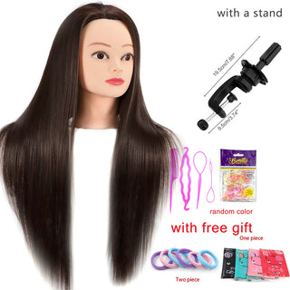  Mannequin Head With Synthetic Hair For Styling cashymart