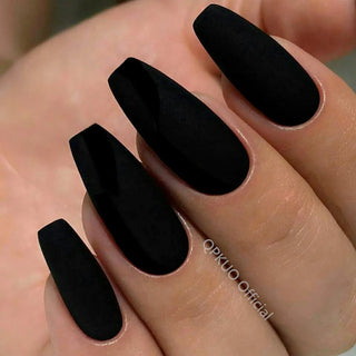  Matte Black Press On Fake Nails cashymart
