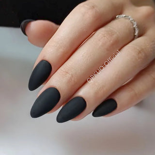  Matte Black Press On Fake Nails cashymart