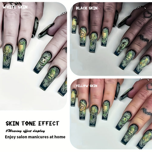  Matte Halloween Nail Tips cashymart