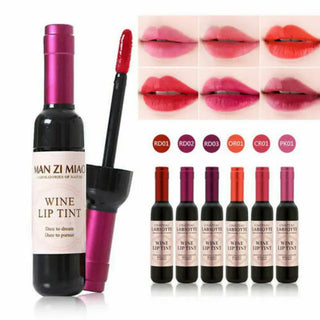  Matte Liquid Lipstick Red Wine Bottle Shaped Lip Gloss cashymart