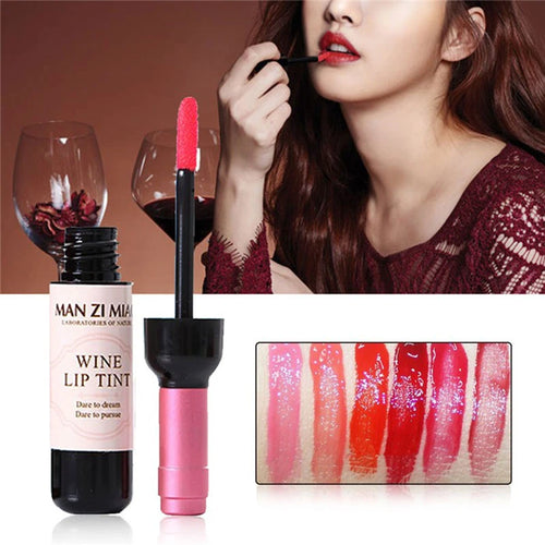  Matte Liquid Lipstick Red Wine Bottle Shaped Lip Gloss cashymart