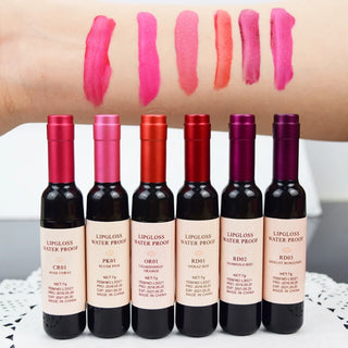  Matte Liquid Lipstick Red Wine Bottle Shaped Lip Gloss cashymart