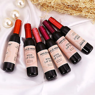  Matte Liquid Lipstick Red Wine Bottle Shaped Lip Gloss cashymart