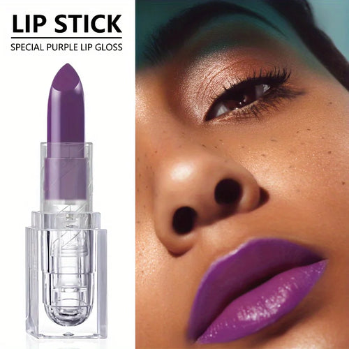  Matte Purple Lip Gloss High Pigment Makeup cashymart