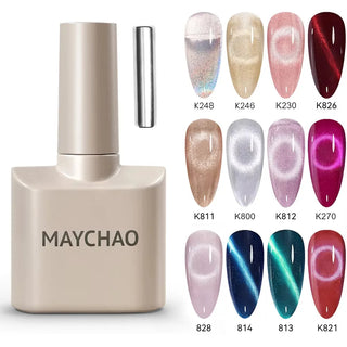  Maychao 12ml Cat Eye Gel Nail Polish Rainbow Effect cashymart