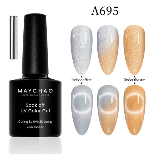  Maychao 12ml Cat Eye Gel Nail Polish Rainbow Effect cashymart