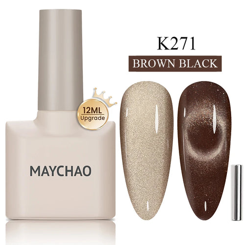  Maychao 12ml Cat Eye Gel Nail Polish Rainbow Effect cashymart