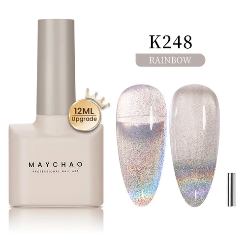  Maychao 12ml Cat Eye Gel Nail Polish Rainbow Effect cashymart