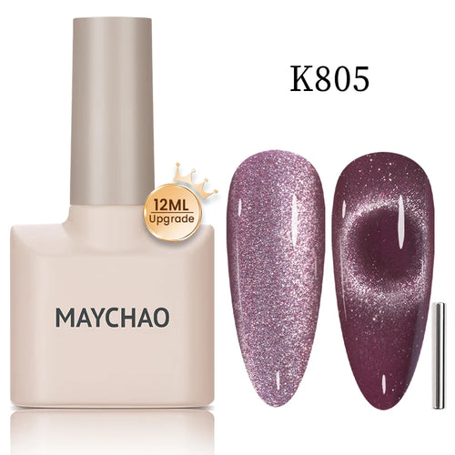  Maychao 12ml Cat Eye Gel Nail Polish Rainbow Effect cashymart
