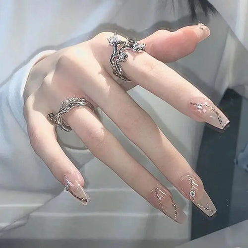  Medium Long Acrylic Fake Nails cashymart