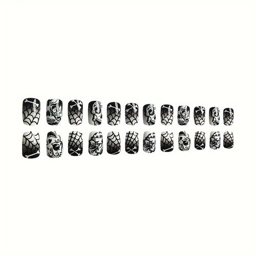  Medium Square Halloween Press-On Nails cashymart