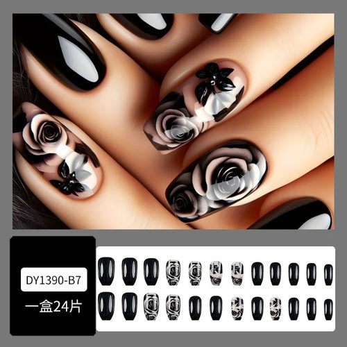  Medium Square Press-On Nail Set cashymart