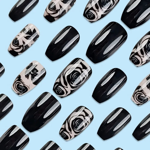  Medium Square Press-On Nail Set cashymart