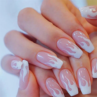  Medium-length Acrylic Almond Fake Nails cashymart