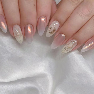  Medium-length Acrylic Almond Fake Nails cashymart
