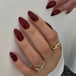  Medium-length Acrylic Almond Fake Nails cashymart