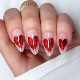  Medium-length Acrylic Almond Fake Nails cashymart