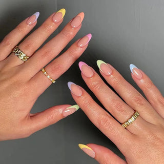  Medium-length Acrylic Almond Fake Nails cashymart