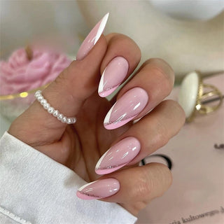  Medium-length Acrylic Almond Fake Nails cashymart