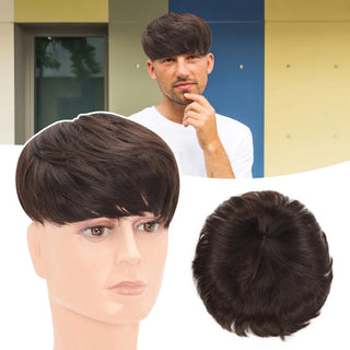  Men's Bald Top Wig With Clip Korean Hair cashymart
