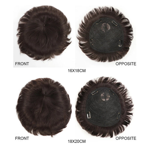  Men's Bald Top Wig With Clip Korean Hair cashymart