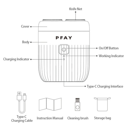  Men's Portable Rechargeable Mini Electric Shaver cashymart