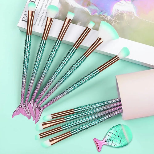  Mermaid Makeup Brush Set for Girls cashymart