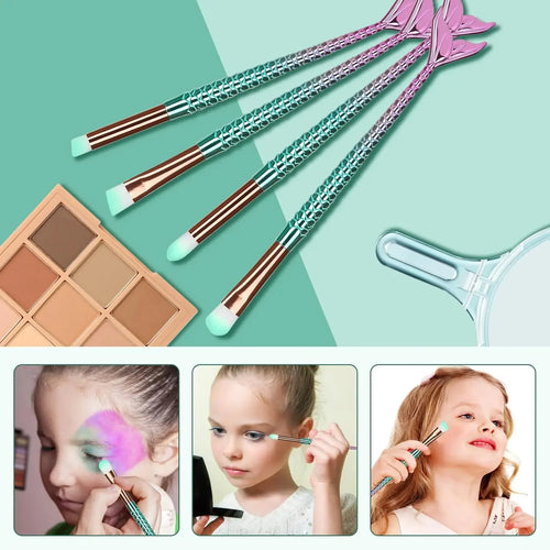  Mermaid Makeup Brush Set for Girls cashymart