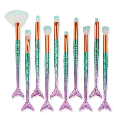  Mermaid Makeup Brush Set for Girls cashymart