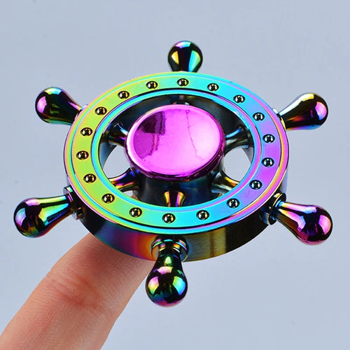  Metal Rainbow Fidget Spinner Toy for Stress Relief cashymart