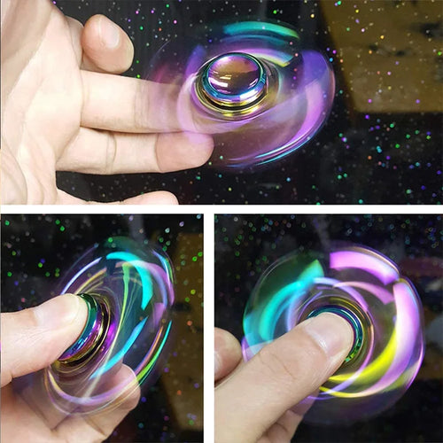  Metal Rainbow Fidget Spinner Toy for Stress Relief cashymart