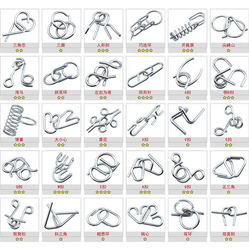  Metal Wire Puzzles cashymart