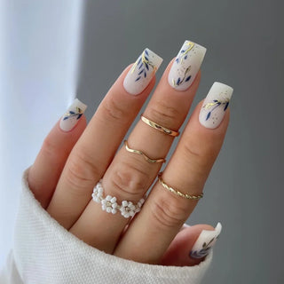  Mid Long Pink Leopard Press-On Nails with Bow cashymart