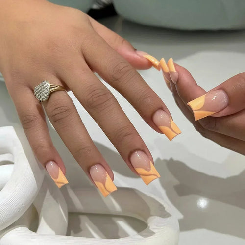  Mid Long Pink Leopard Press-On Nails with Bow cashymart