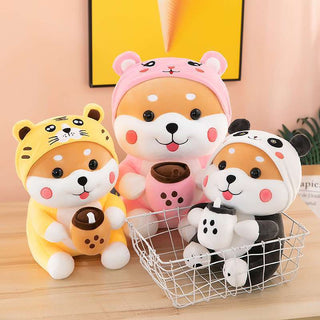  Milk Tea Dog Plush Toy cashymart