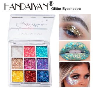  Mini 9-Color Glitter Eyeshadow Palette cashymart