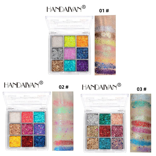  Mini 9-Color Glitter Eyeshadow Palette cashymart