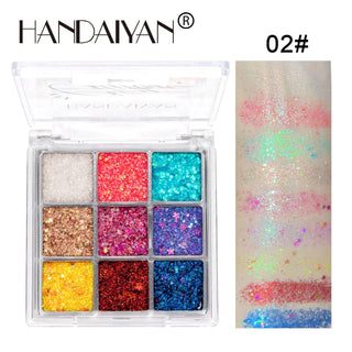  Mini 9-Color Glitter Eyeshadow Palette cashymart