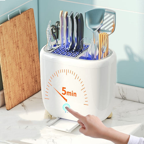  Mini UV Knife Sterilizer Rack for Cutlery and Tableware Storage cashymart