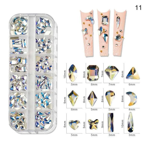  Multi-Color 3D Nail Art Rhinestones cashymart