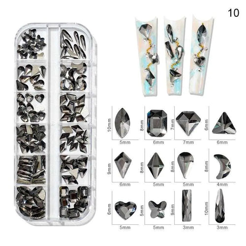  Multi-Color 3D Nail Art Rhinestones cashymart