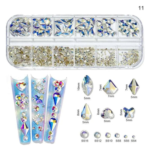  Multi-Color 3D Nail Art Rhinestones cashymart