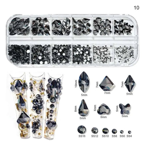  Multi-Color 3D Nail Art Rhinestones cashymart